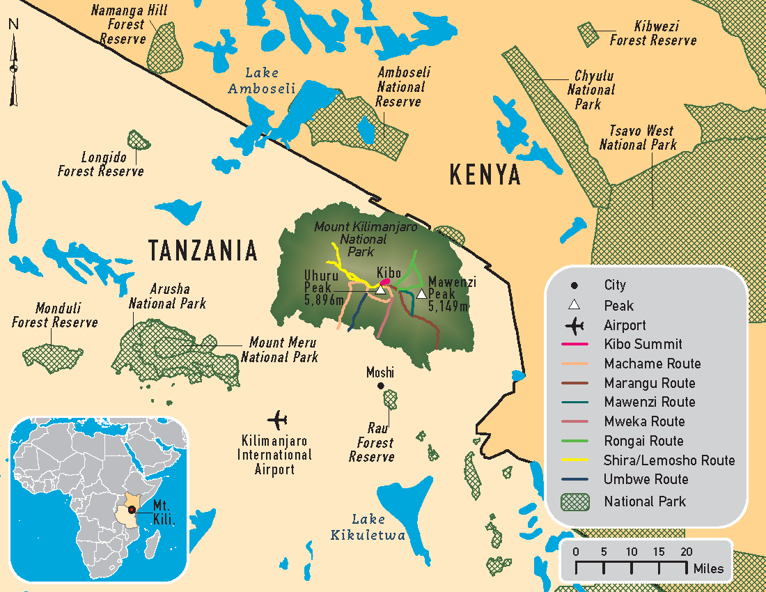 Mount Kilimanjaro Map & Key Features: Your Guide to Africa’s Iconic Peak